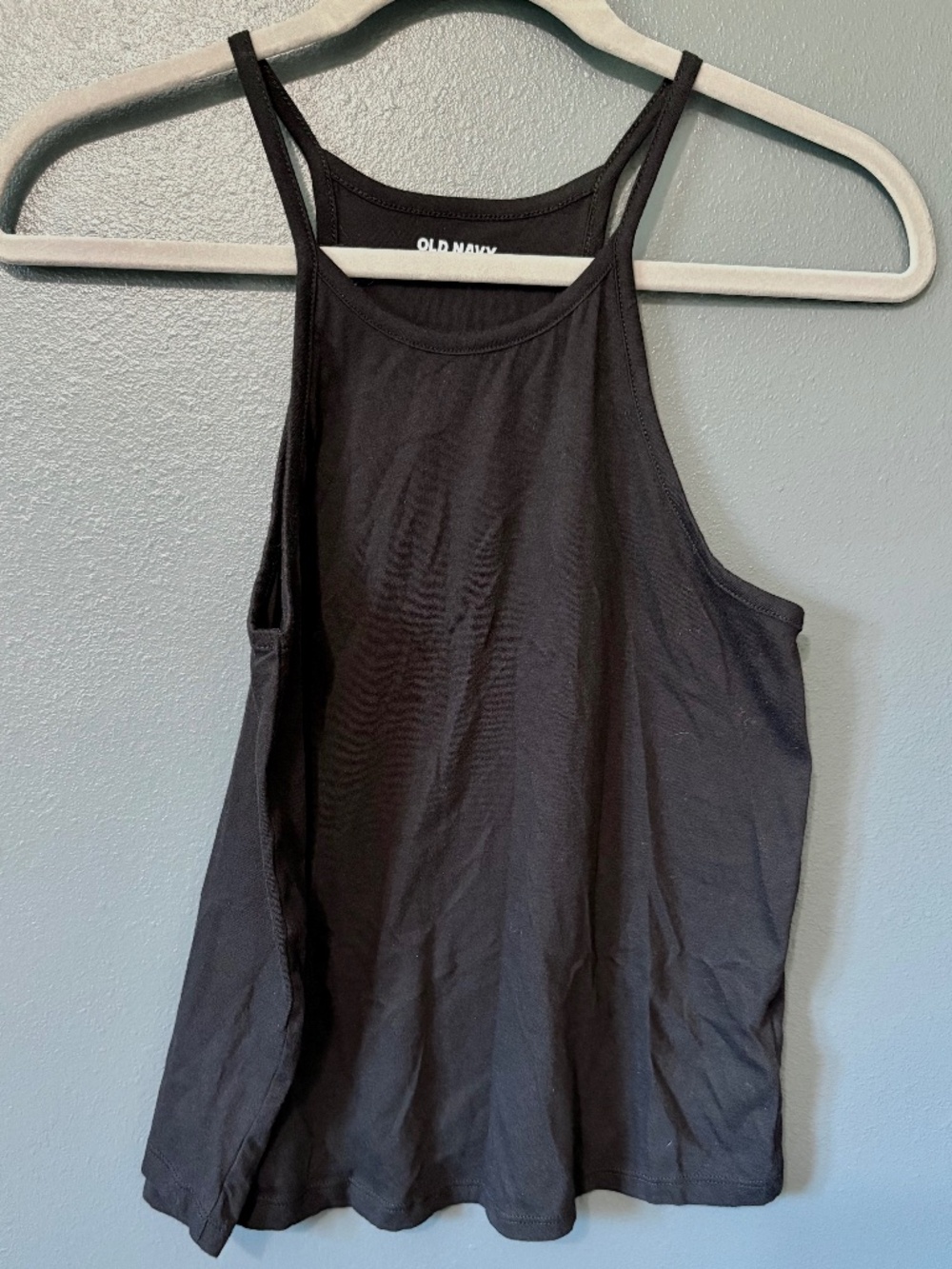 Old Navy Black Cotton Racer Back Tank Top